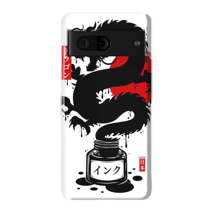Pixel 7 StrongFit Black Dragon Japanese Ink by LM2Kone