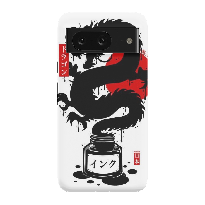 Pixel 8 StrongFit Black Dragon Japanese Ink by LM2Kone