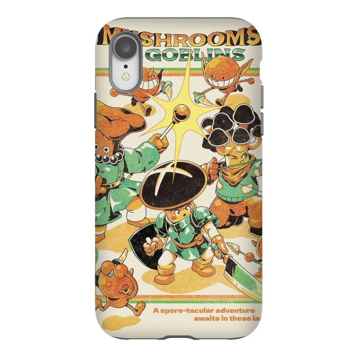 iPhone Xr StrongFit Mushrooms and Goblins by Ilustrata