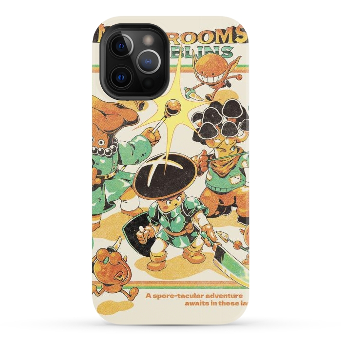 iPhone 12 Pro StrongFit Mushrooms and Goblins by Ilustrata