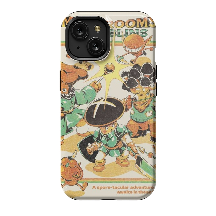 iPhone 15 StrongFit Mushrooms and Goblins by Ilustrata