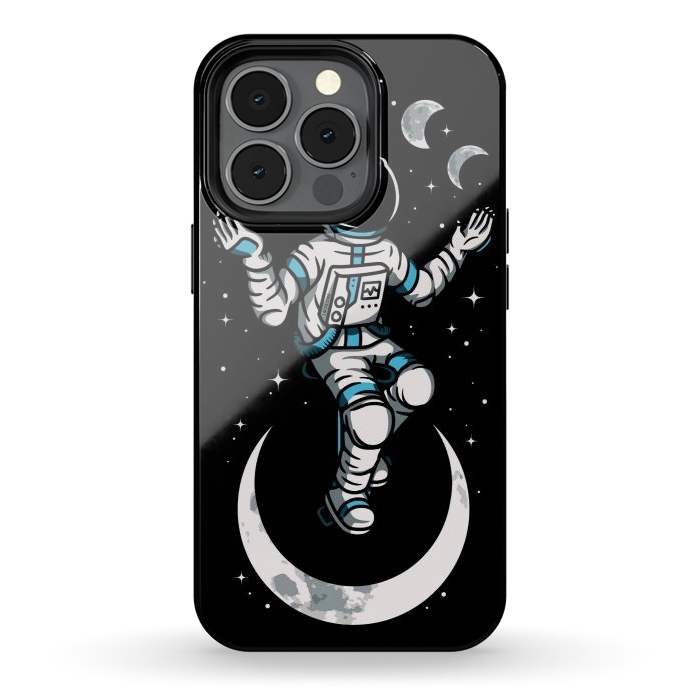 iPhone 13 pro StrongFit Moono Cycle Astronaut by LM2Kone