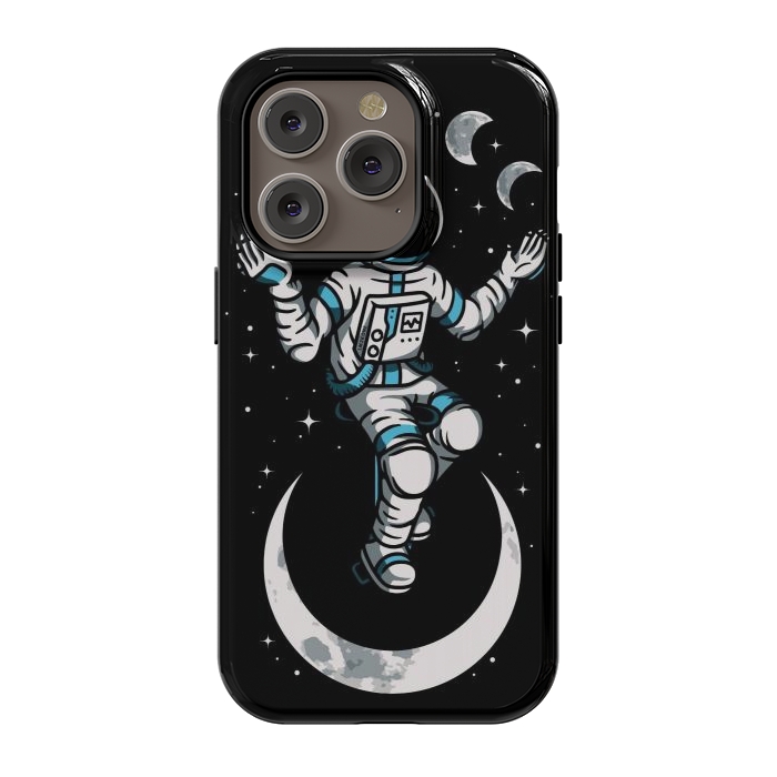 iPhone 14 Pro StrongFit Moono Cycle Astronaut by LM2Kone