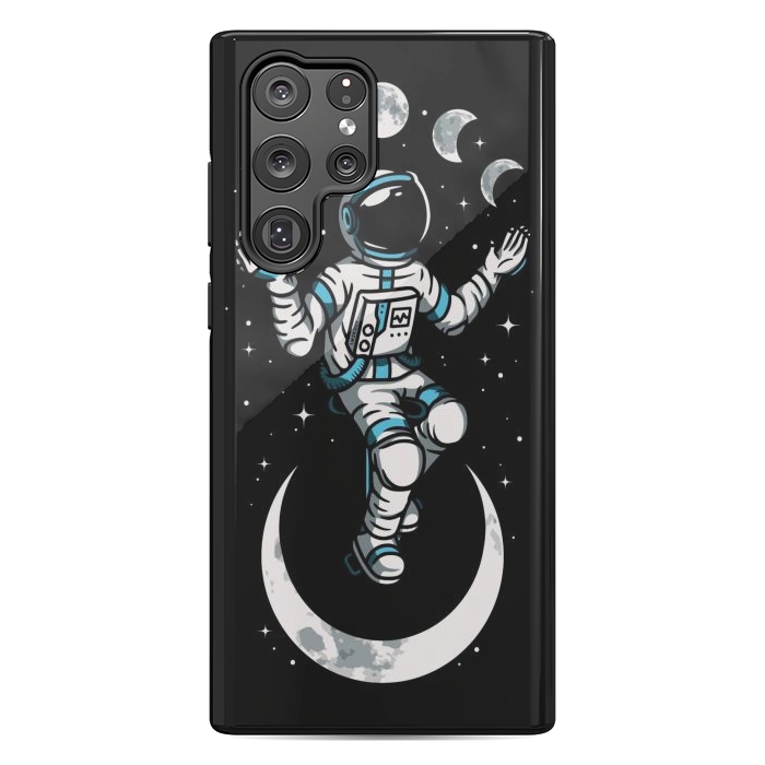 Galaxy S22 Ultra StrongFit Moono Cycle Astronaut by LM2Kone