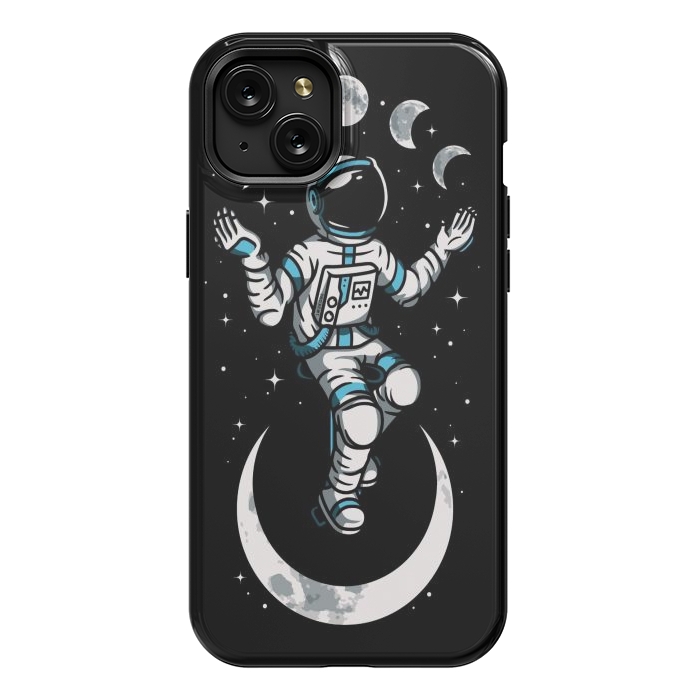 iPhone 15 Plus StrongFit Moono Cycle Astronaut by LM2Kone