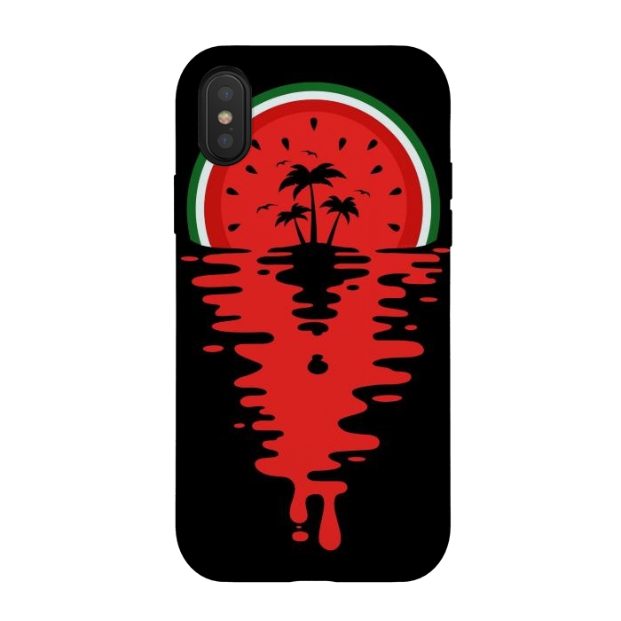 iPhone Xs / X StrongFit Sunset Watermelon Vaporwave by LM2Kone