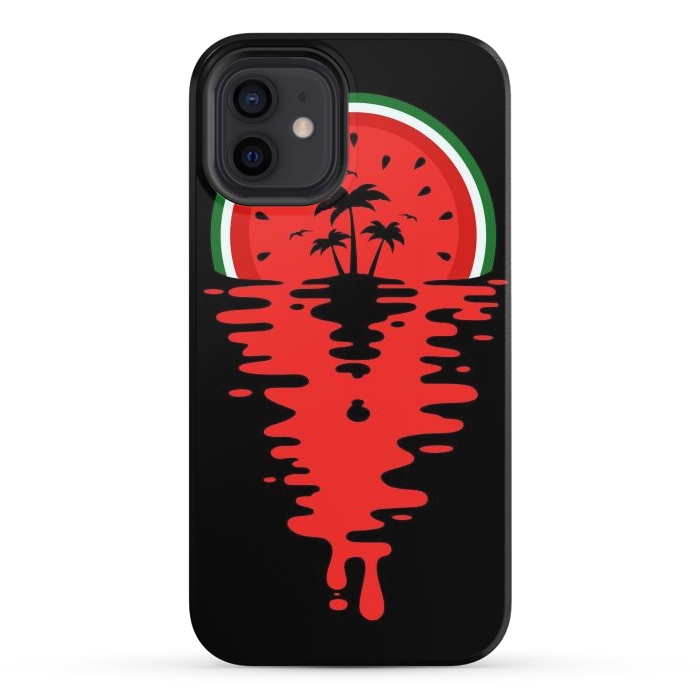 iPhone 12 StrongFit Sunset Watermelon Vaporwave by LM2Kone