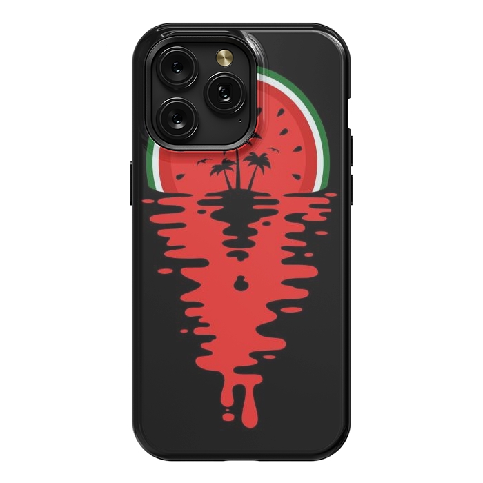 iPhone 15 Pro Max StrongFit Sunset Watermelon Vaporwave by LM2Kone