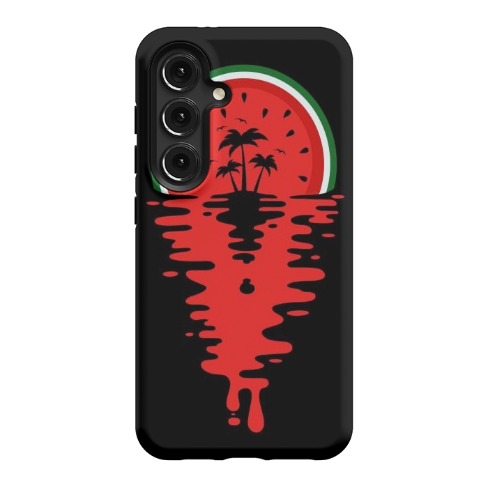Galaxy S24 StrongFit Sunset Watermelon Vaporwave by LM2Kone