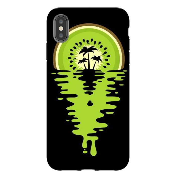 iPhone Xs Max StrongFit Sunset Kiwi Vaporwave by LM2Kone