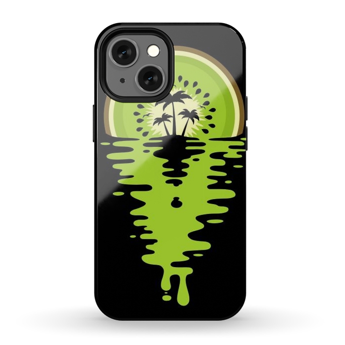 iPhone 12 mini StrongFit Sunset Kiwi Vaporwave by LM2Kone