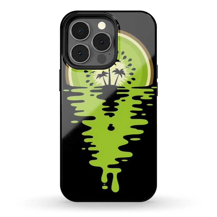 iPhone 13 pro StrongFit Sunset Kiwi Vaporwave by LM2Kone