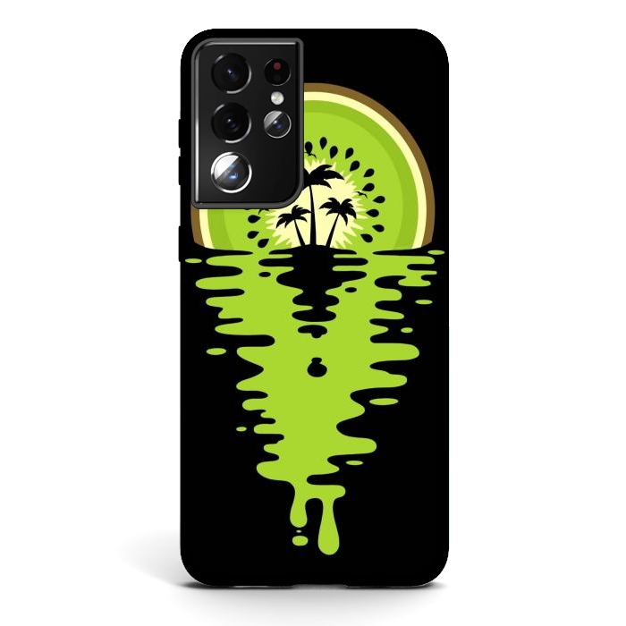 Galaxy S21 ultra StrongFit Sunset Kiwi Vaporwave by LM2Kone