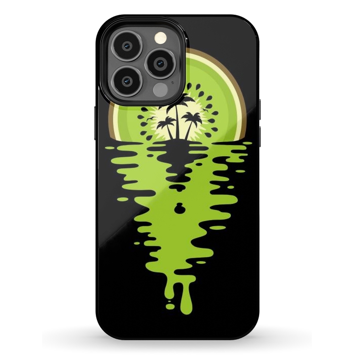 iPhone 13 Pro Max StrongFit Sunset Kiwi Vaporwave by LM2Kone