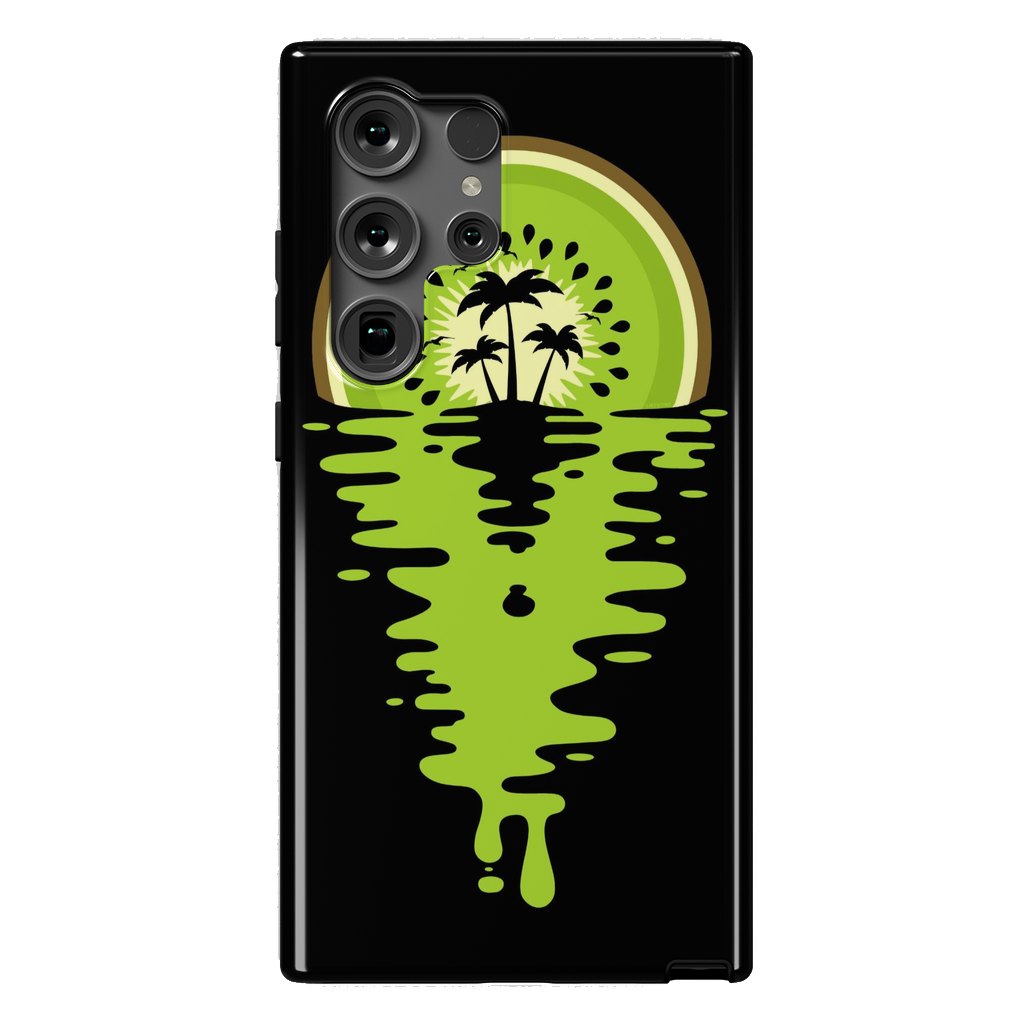 Galaxy S24 Ultra StrongFit Sunset Kiwi Vaporwave by LM2Kone