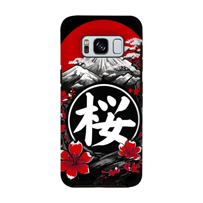 Galaxy S8 StrongFit Mount Fuji Cherry Blossoms by LM2Kone