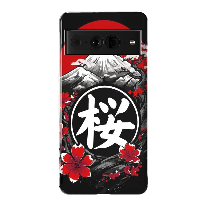 Pixel 7 Pro StrongFit Mount Fuji Cherry Blossoms by LM2Kone