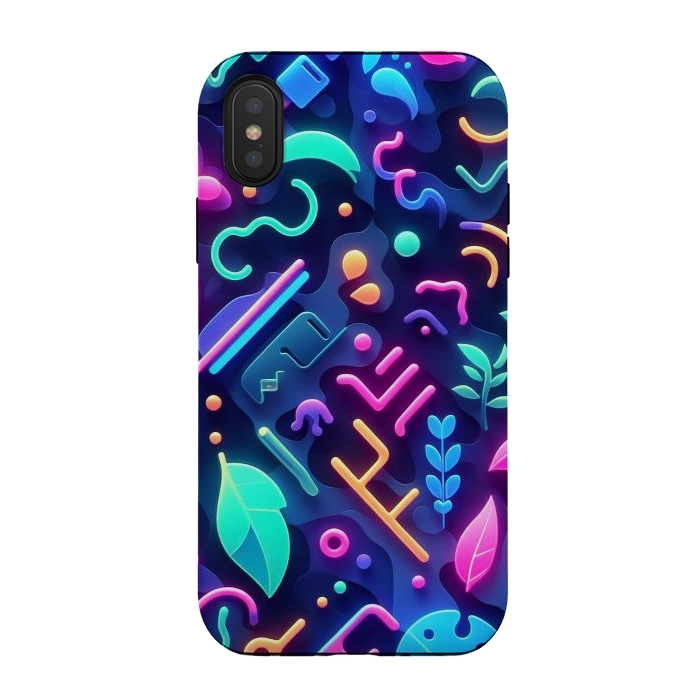iPhone Xs / X StrongFit Neon Nature by JohnnyVillas