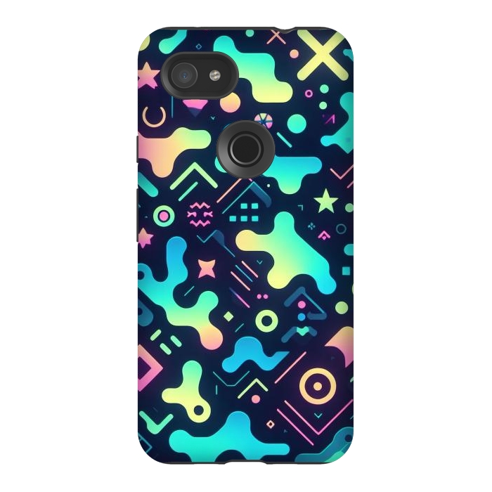 Pixel 3AXL StrongFit Iridescent Retro by JohnnyVillas