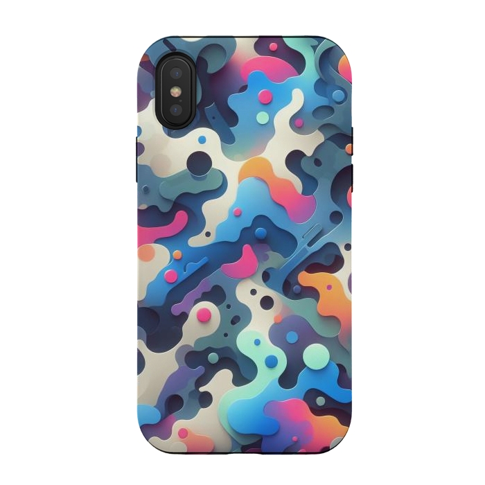 iPhone Xs / X StrongFit Plastic 3D Camo by JohnnyVillas