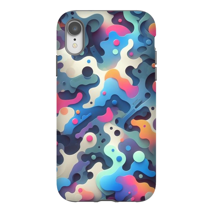 iPhone Xr StrongFit Plastic 3D Camo by JohnnyVillas