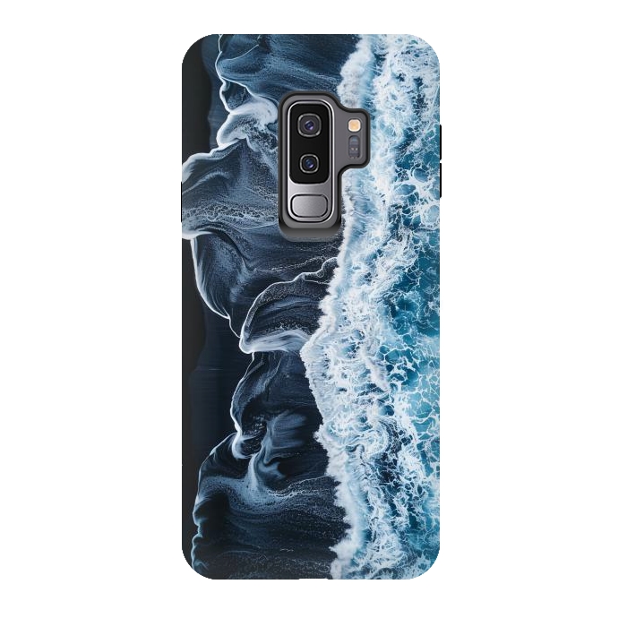 Galaxy S9 plus StrongFit Icealnd black sand beach by haroulita