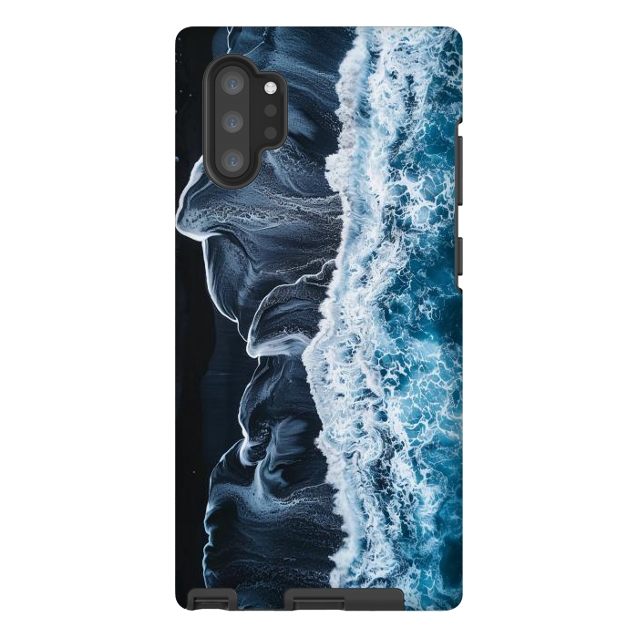 Galaxy Note 10 plus StrongFit Icealnd black sand beach by haroulita