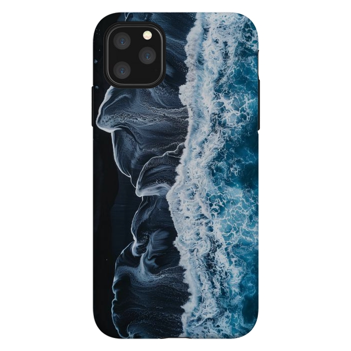 iPhone 11 Pro Max StrongFit Icealnd black sand beach by haroulita