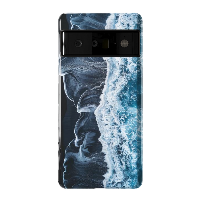 Pixel 6 Pro StrongFit Icealnd black sand beach by haroulita