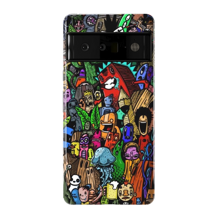 Pixel 6 Pro StrongFit Doodle color party by Manuvila