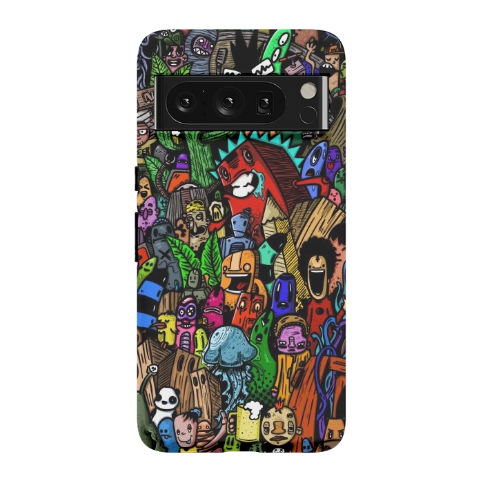 Pixel 8 Pro StrongFit Doodle color party by Manuvila