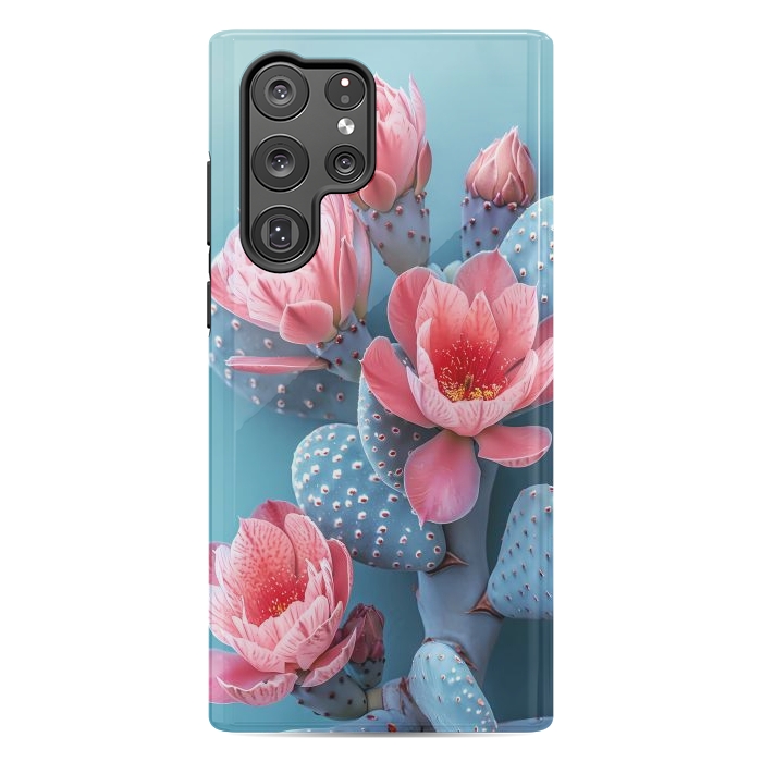 Galaxy S22 Ultra StrongFit Pastel cactus flowers by haroulita