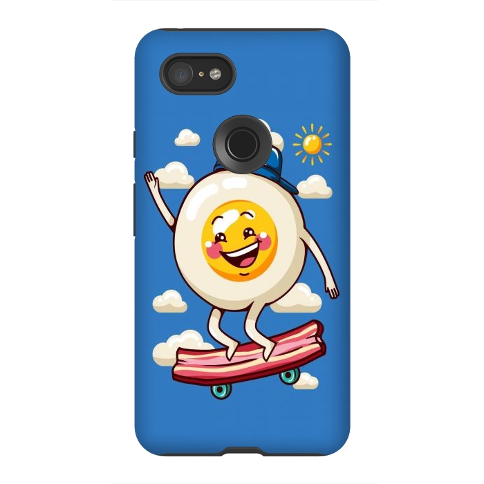 Pixel 3XL StrongFit Funny Fried Egg by LM2Kone