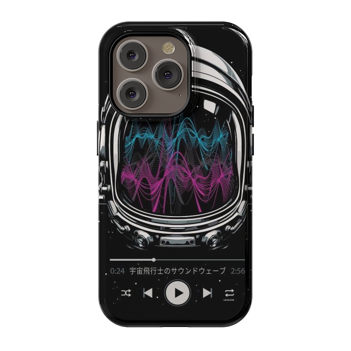 iPhone 14 Pro StrongFit Soundtrack Neon - Astronaut by LM2Kone