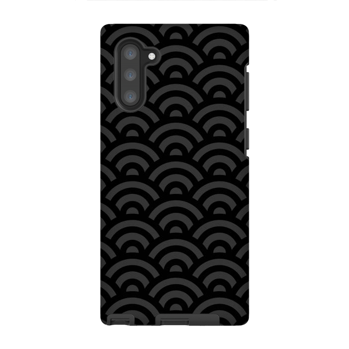 Galaxy Note 10 StrongFit Seigaiha Dark by JohnnyVillas