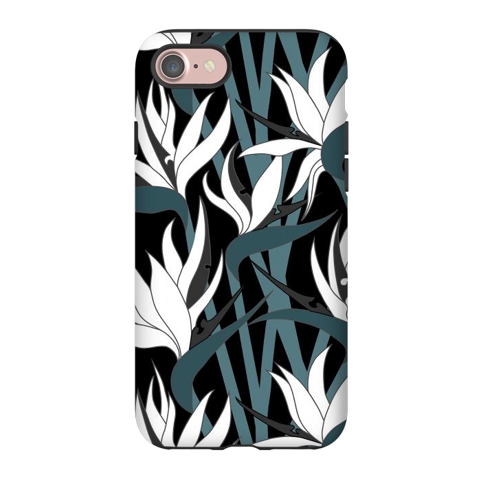 iPhone 7 StrongFit Seamless Floral Pattern Plant Strelitzia G611 by Medusa GraphicArt