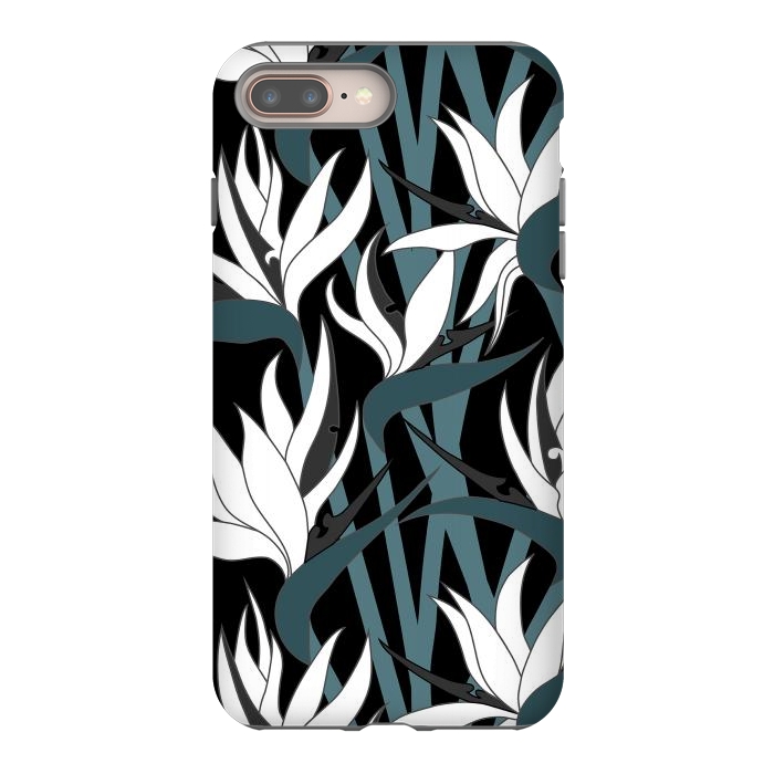 iPhone 7 plus StrongFit Seamless Floral Pattern Plant Strelitzia G611 by Medusa GraphicArt