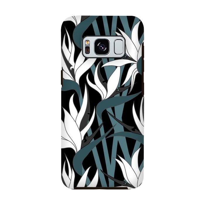 Galaxy S8 StrongFit Seamless Floral Pattern Plant Strelitzia G611 by Medusa GraphicArt