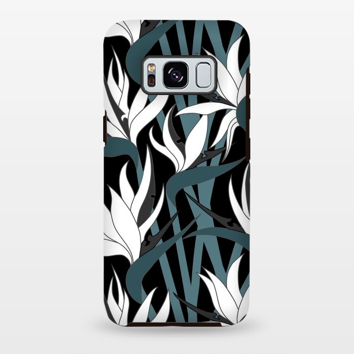 Galaxy S8 plus StrongFit Seamless Floral Pattern Plant Strelitzia G611 by Medusa GraphicArt