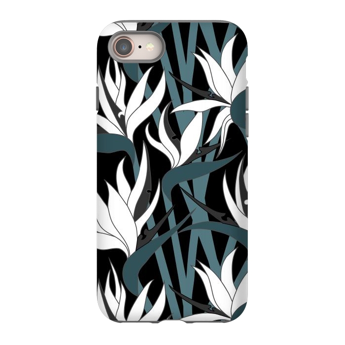 iPhone 8 StrongFit Seamless Floral Pattern Plant Strelitzia G611 by Medusa GraphicArt