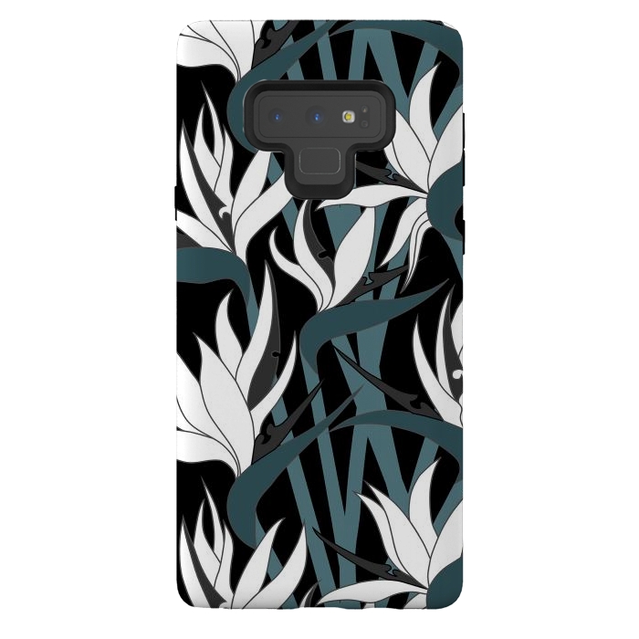 Galaxy Note 9 StrongFit Seamless Floral Pattern Plant Strelitzia G611 by Medusa GraphicArt