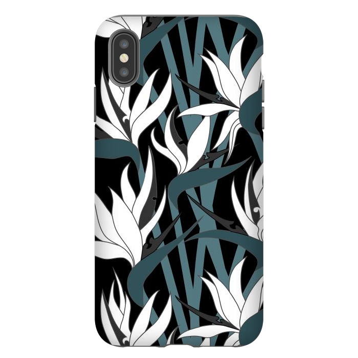 iPhone Xs Max StrongFit Seamless Floral Pattern Plant Strelitzia G611 by Medusa GraphicArt