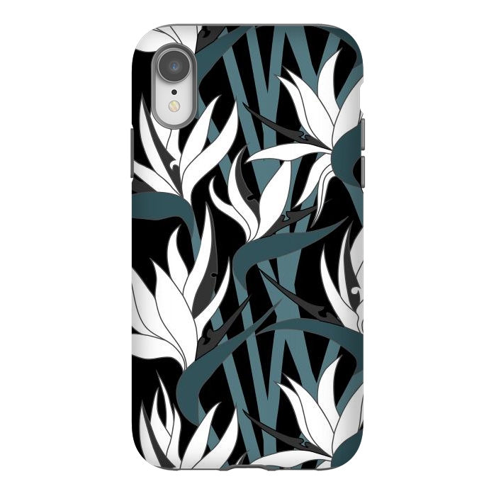 iPhone Xr StrongFit Seamless Floral Pattern Plant Strelitzia G611 by Medusa GraphicArt