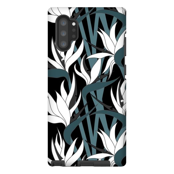 Galaxy Note 10 plus StrongFit Seamless Floral Pattern Plant Strelitzia G611 by Medusa GraphicArt