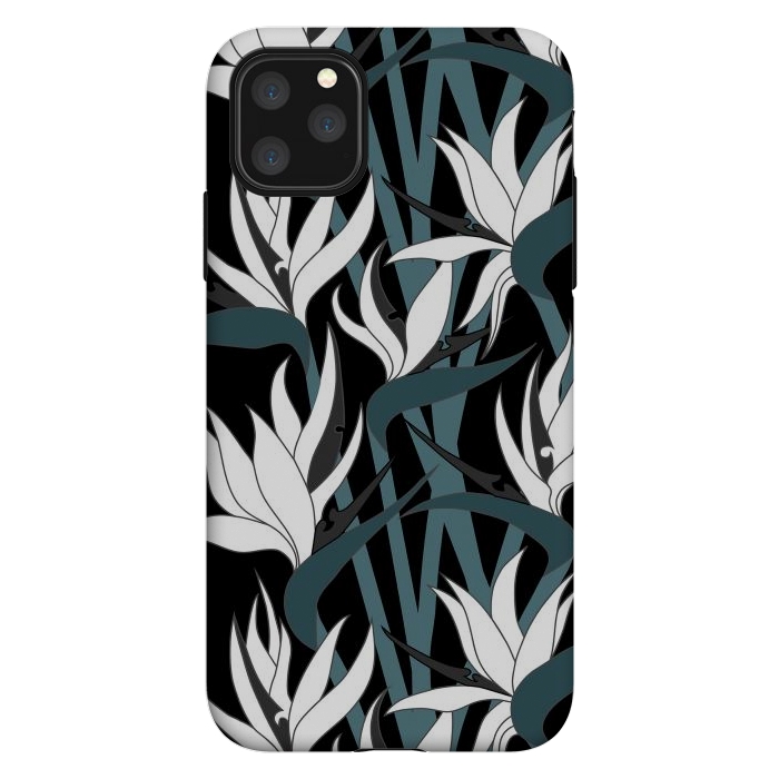 iPhone 11 Pro Max StrongFit Seamless Floral Pattern Plant Strelitzia G611 by Medusa GraphicArt