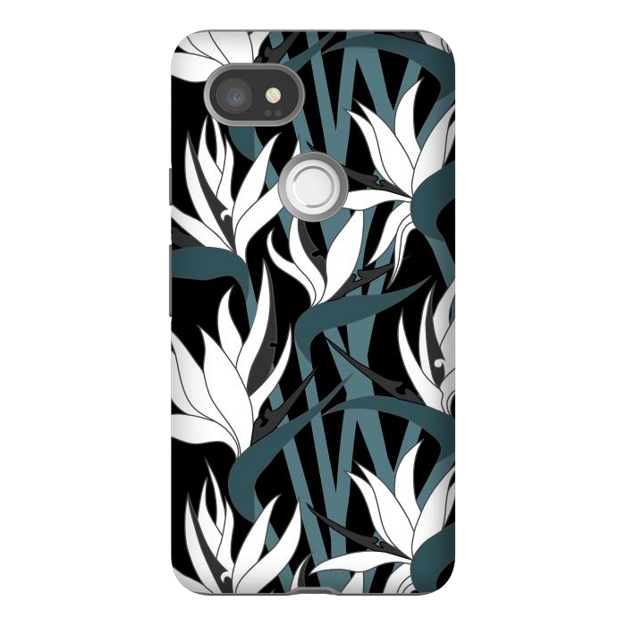 Pixel 2XL StrongFit Seamless Floral Pattern Plant Strelitzia G611 by Medusa GraphicArt