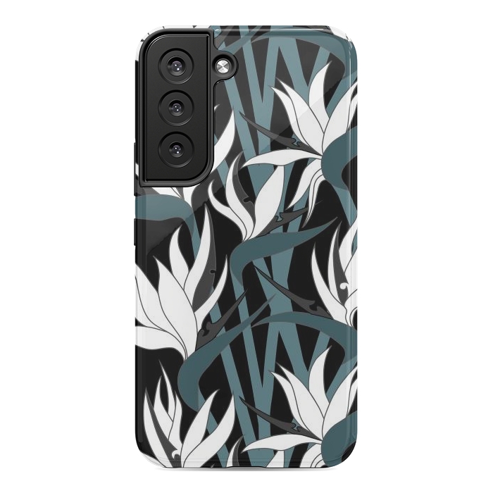 Galaxy S22 StrongFit Seamless Floral Pattern Plant Strelitzia G611 by Medusa GraphicArt