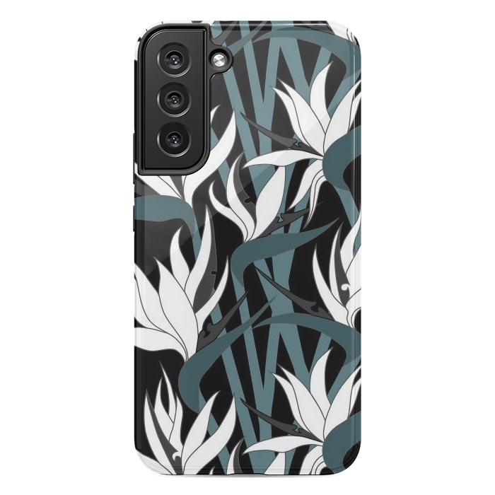 Galaxy S22 plus StrongFit Seamless Floral Pattern Plant Strelitzia G611 by Medusa GraphicArt