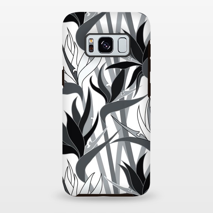 Galaxy S8 plus StrongFit Seamless Floral Pattern Plant Strelitzia G613 by Medusa GraphicArt