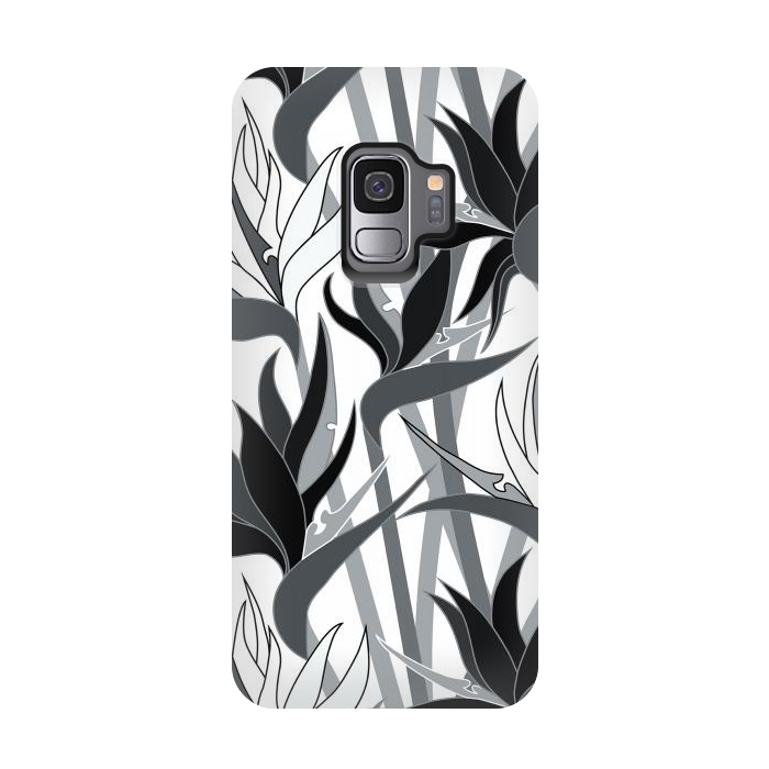 Galaxy S9 StrongFit Seamless Floral Pattern Plant Strelitzia G613 by Medusa GraphicArt